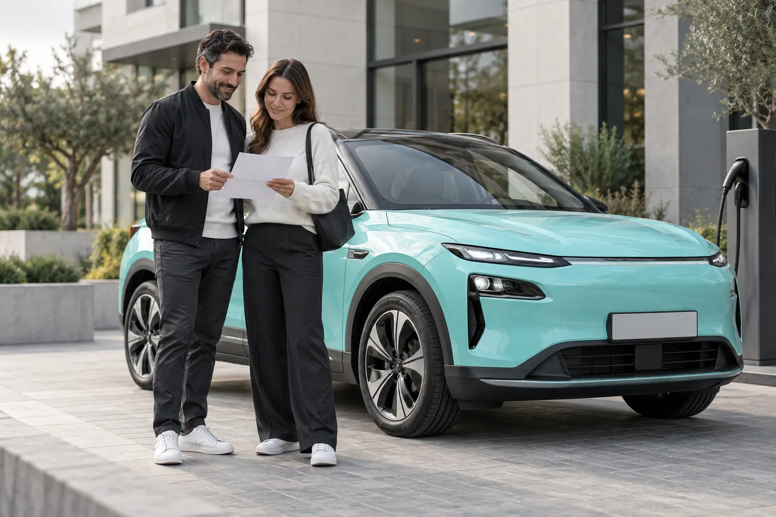 Un couple prépare un projet automobile